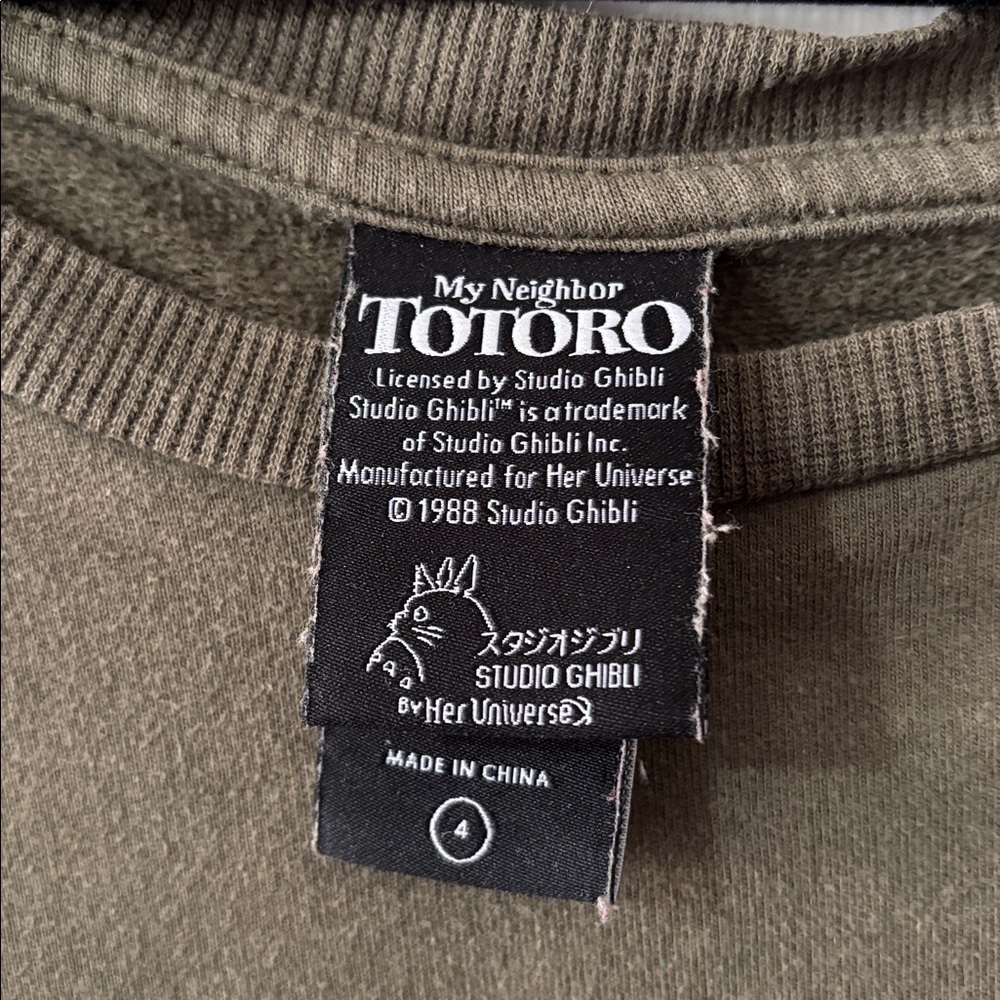 Totoro Art Long Sleeve Crewneck Sweatshirt - Picture 2 of 5